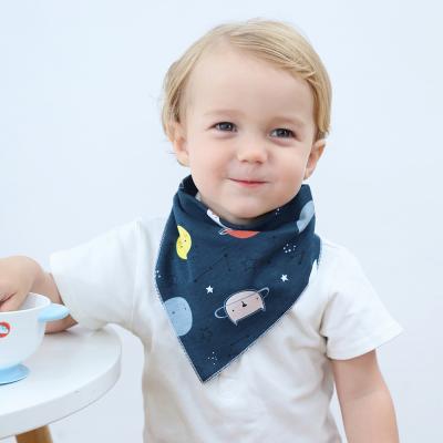 China BPA Free New Fashion Super Soft Cotton Bandana Drool Bibs 2 PCS Pack Absorbent Baby Feeding Bibs for sale