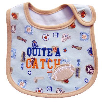 China Guangzhou heyouj2 design baby clothes 100% cotton embroidered baby bib last beautiful for sale