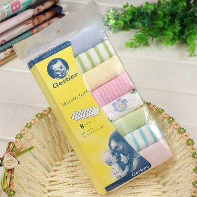 China Other Good Selling Foreign Trade Cotton Baby Square Face Towel 8 Pieces Pack Small Baby Handkerchief for sale