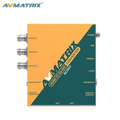 China AVMATRIX HDMI to SDI metering converter with audio embeddedding&De-embedding SC2031 for sale