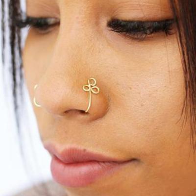 China Wholesale Simple Cute Colorful L Shaped Stainless Steel Nose Ring Gold Piercing Jewelry Customized Face Nose Rings Lead Free Nickel Free For Women for sale