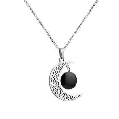 China Fashion Moon Sharp Trendy Unique Statement Designer Long Pendant Necklaces for sale