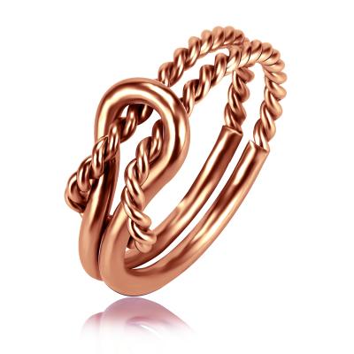 China Wholesale Fashionable Luxury Gold Plated Sterling Silver Finger Rings Set Women Jewelry for sale