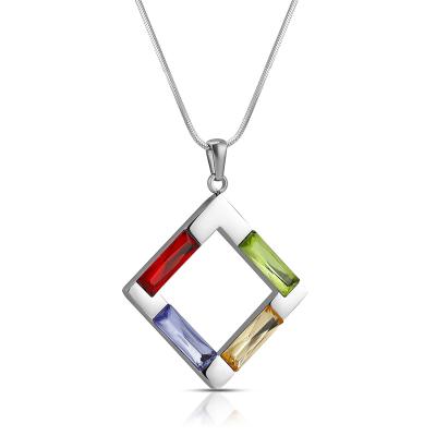 China Special Design Allergy Free Colorful Square Shape Allergy Free Pendant For Women for sale