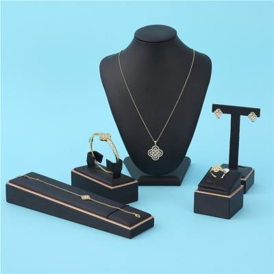 China 2021 March New Environmental Friendly Geometry Cross Wedding Gold Planted Jewelry Set For Women New Hot Selling Jewelry Set for sale