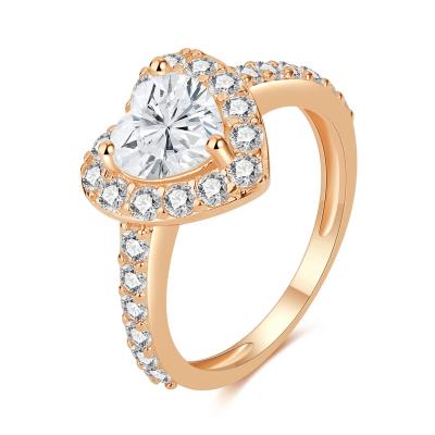 China Dortnover S925 CLASSIC silver design moissanite diamond ring soft classic engagement wedding women rose gold for sale