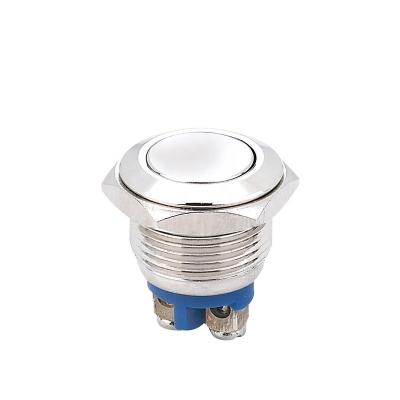 China 10mm 12mm 16mm 19mm 22mm 12V LED Dimmer Switch JT7B-G10Z Round Metal Push Button Switch Waterproof Momentary Metal Push Button Switch for sale