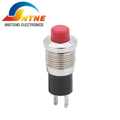 China JINGTENG 10mm Mini Metal Pushbutton Switches with 2PINS red button without LED JT10B-G10Z for sale