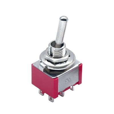 China PA66/PC 6pin 6a On Off Carling Inverters MTS-6P Mts Dpdt Bipolar Mini Small Toggle Switch for sale