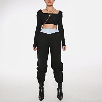 China New 2020 anti-static fashion trending women's product springs pants pants to color block pants for sale