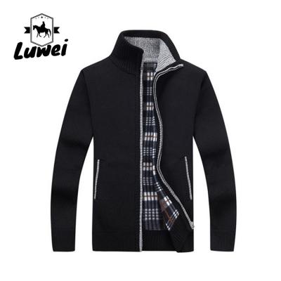 China Autumn Thicken Plus Polyester Black Velvet Knitwear Men's Reversible Thick Service Sweater Men's Casual Knitwear Jackets Cardigan Coats for sale