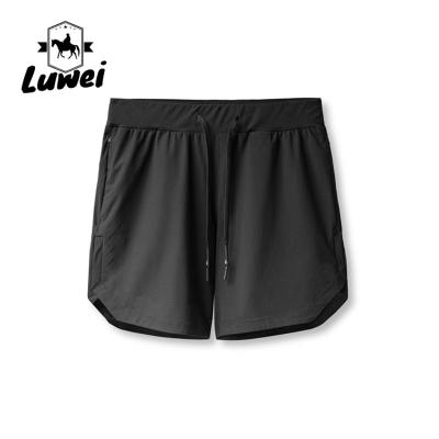 China 2022 Anti-wrinkle plain woven male jogger printing workout polyester drawstring men's sports slim empty shorts for sale