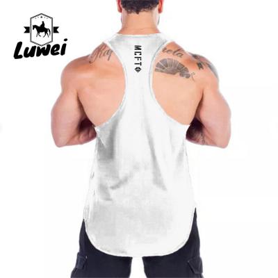 China Wholesale QUICK DRY Custom Bodybuilding Muscle Fitness Muscle Vest Gym Cotton Workout Tank Tops for sale