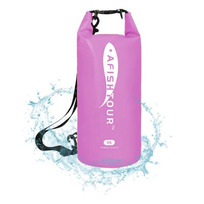 China AFISHTOUR 12L Outdoor Waterproof PVC Sack Cylinder Bucket Dry Bag For Sale for sale