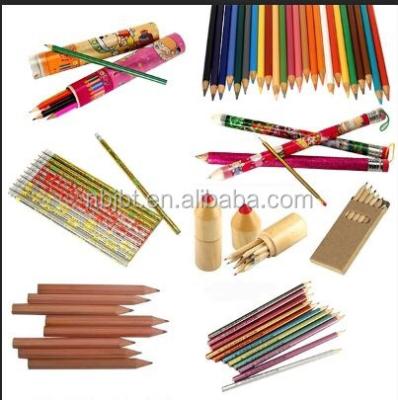 China office & School pencil hot sale natual promotion wooden pencil, jumbo color pencil, wooden color pencil set for sale