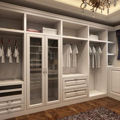 China Custom White Oak (Size) Hotel Project Element Modern Home Furniture Wood Cabinets Design Custom Walk In Wardrobe System for sale