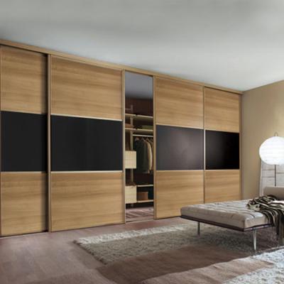 China Adjustable (Height) Customized Wooden Wardrobe Furniture Designs Latest Home Hotel Project Modern Bedroom Fitted Wardrobes With Sliding Doors for sale