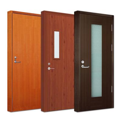 China Modern Fire Resistance Modern Wood Door Interior Bedroom Home Hotel Room Fire Proof Wood Doors With Glass for sale