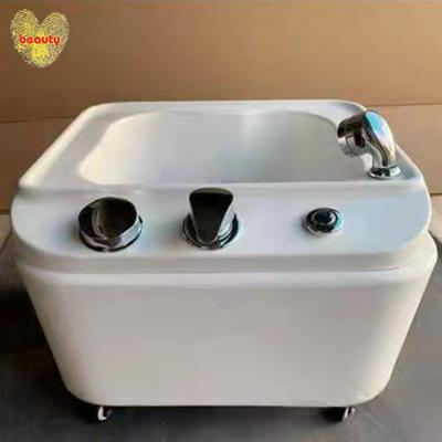 China White Nail Salon Morden Foot Spa Pedicure Tub Pedicure Tub With Wheels Acrylic Foot Bath 9335E for sale