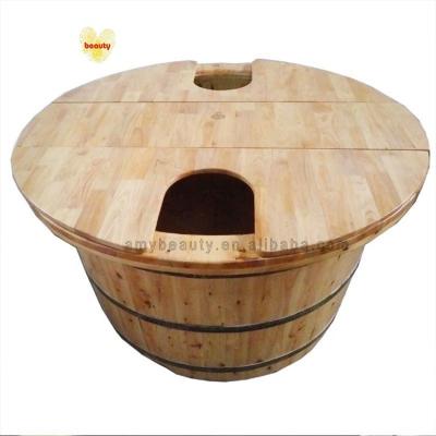 China Cheap Wooden Free Standing Round Bathtub Kids Swimming Pool Wooden Bathtub YOU415 for sale