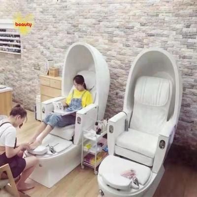 China New Arrival Beauty Nail Salon Pipeless Whirlpool Pedicure Spa Chairs Multifunctional Foot SPA Modern Luxury Space Capsule Chairs AM 27315 for sale