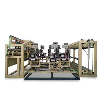 China Fully Automatic Tarpaulin Tarpaulin Machine Welding, Eyelet Punching And Cutting Whole Line for sale