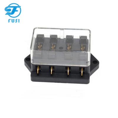 China 4 Way Multiway Waterproof Automotive Car Blade Fuse Holder Block Box Auto Fuse Holder Types for sale