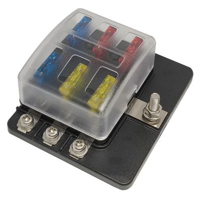 China Can be installed on cars 1 in and Multi-way with indicator light fuse holder 6-way fuse box multi-way car fuse block for sale