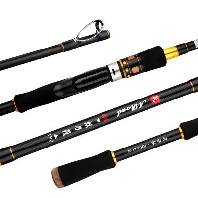 China 1.8/2.1m alloy tip raft shore casting rod titanium soft tail raft carbon fishing rod for sale