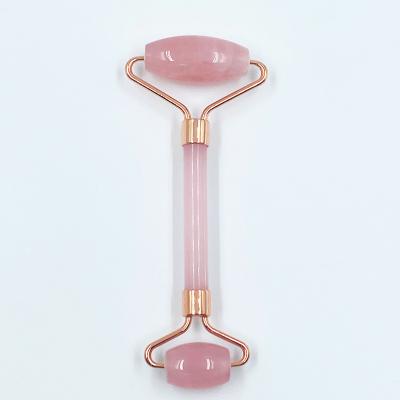 China High Quality Private Label Beauty Body OEM Manufacturer Natural Rose Quartz Jade Roller Gua Sha Set for sale