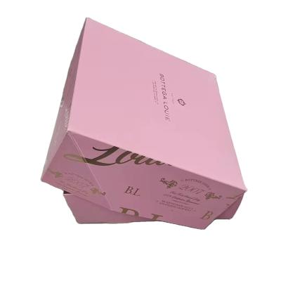 China Recyclable Custom Pink Cardboard Paper Box Luxury Best Selling Packaging Food for sale