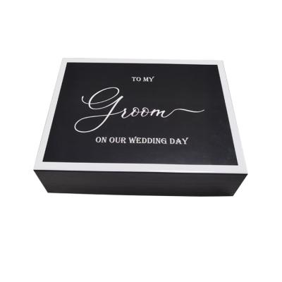 China Handmade Custom Cardboard Paper Favor Boxes Wedding Magnetic Wedding Box for sale