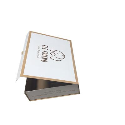 China Recycled Materials OEM Manufacturer Magnet Gift Box With Ribbon Print Logo UV Packaging Small Elegant Gift Box for sale