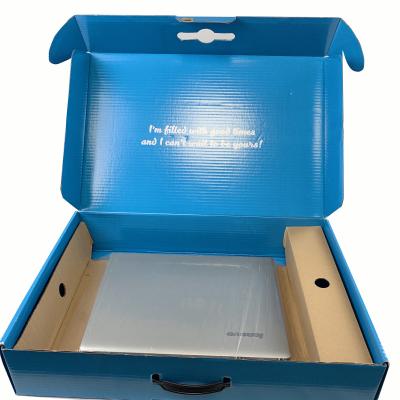 China Recyclable Custom Logo Printed Folding Mailing Mailer Corrugated Cardboard Gift Laptop Packaging Box for sale