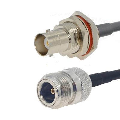 China OEM BNC Female To N Connector RF Jumper Pigtail RG58 Female Coaxial Cable TFL58C-0002 for sale