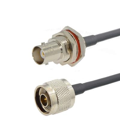 China Customized BNC Female To N Connector RF Jumper Pigtail RG58 Male Coaxial Cable TFL58C-0009 for sale