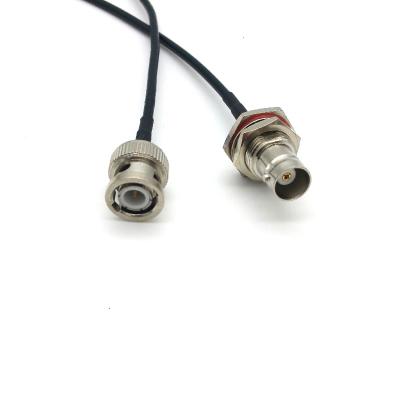 China New BNC Male to BNC Female Pigtail Coaxial Cable TFL174C-0020 Jack Bulkhead Crimp Jumper RG174 for sale