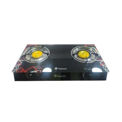 China Best Price Outdoor Fashion 2 Burner Cooking Tempered Glass Gas Cooker Stove for sale