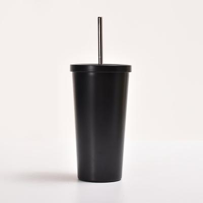 China PORTABLE Wholesale Double Wall Insulated Thermo Mug Coffee Stainless Steel Travel Tumbler Cups With Straw And Lid for sale