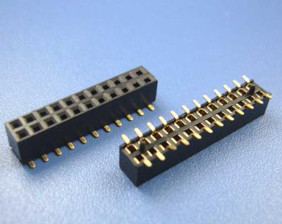 China 1.27mm surface mounting type gold smd flash 2.1mm female header for sale