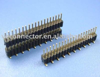 China PCB 2.54mm smt pin header, single row, double plastic, straight SMD for sale