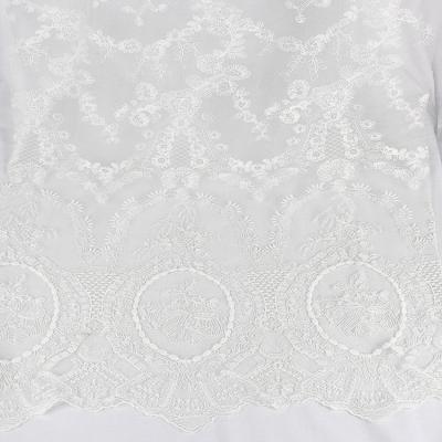 China Cheerslife Viable Free Samples Milk Silk Lace Mesh Embroidery Dubai Fabric Guipure Lace Fabric Width 130cm for sale