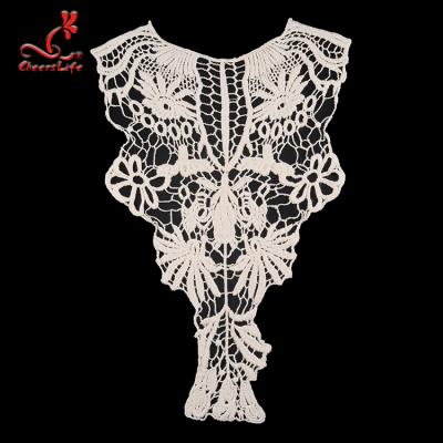 China Viable Raw White 100% Cotton Flower Collar Neck Lace For Ladies Neck Design Lace for sale