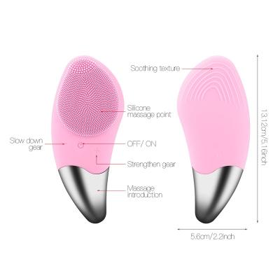 China DEEP CLEANSING Massager Sonic Silicone Facial Cleansing Brush Waterproof, Electric Sonic Face Brush Cleanser for sale