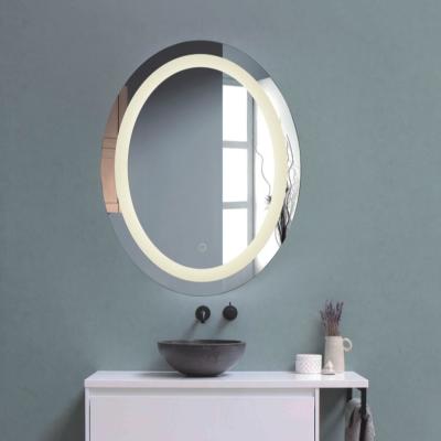 China Modern Wall Mounted Backlit LED Bathroom Smart Mirror Round Bath Mirror for sale