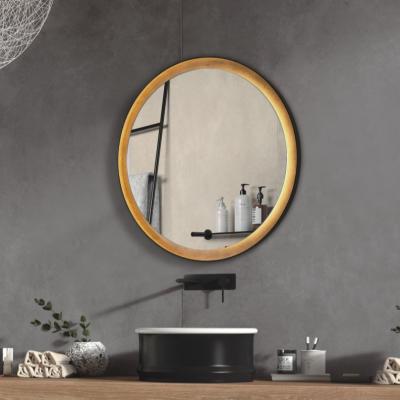 China Modern Wall Mounted Bathroom Smart Round Framed Vanity Mirror With Led Light for sale