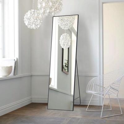 China ALL Aluminum Frame Floor Mirror Dressing Free Standing Integral Mirror Full Body Mirror for sale