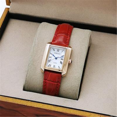 China Water Resistant Aimgal Jewelry Square Eye Waterproof Belt Retro Small Female Simple Female Trend Real Leisure for sale