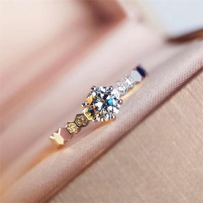 China FASHIONABLE Stylish Aimgal 925 Sterling Silver Gold Plated 60 Carat Hexagonal Cnc Diamond Ring 60 Minutes for sale