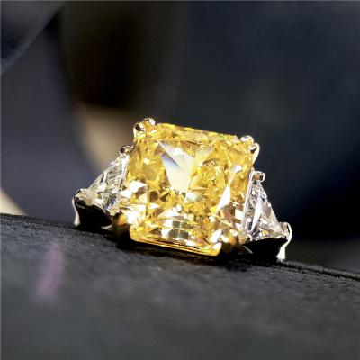 China Aimgal Reddean Style Diamond Ring Fashion S925 Western Yellow Yellow 5 Carat Sterling Silver Diamond Ring for sale